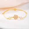 Pulsera de Flor de Nácar para Niñas, Estilo Francés Retro, Nicho Delicado, De Alta Gama, Joyería de Mano Exquisita y Versátil, Lujo Accesible y De Alta Gama