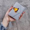 Cartera de Monedero con Borla de Color Puro Taylor Dunhuang 70% de Descuento Cartera Portatarjetas de Estudiante Estilo Delgado de Dibujos Animados Lindos