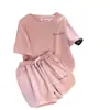 Traje Deportivo Casual para Correr para Mujer, Estilo Coreano de Verano, Holgado, Elegante, de Manga Corta con Shorts, Conjunto de Dos Piezas para Estudiante, Moderno