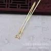 Joyería DIY tocado moño de cobre para el cabello horquilla pequeña para el cabello horquilla para el cabello aguja puntiaguda de 9 caracteres ropa china antigua de metal material hecho a mano B1083