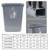 Lixeira Externa Classificação Escritório Plástico Cozinha Interna Tampa Articulada Grande Capacidade 60 Litros Lixeira de Hotel Atacado