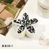 Qiyue transfronteiriço Europa e Estados Unidos impressão UV grampo de cabelo bauhinia flor de ovo clip de tubarão clipe de flor moda criativa atacado