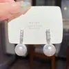 Pendientes de Moda de Aguja de Plata 925 con Cubos de Perla de Venta Caliente Pendientes Dulces de Nicho de Gama Alta Pendientes de Diseño Exquisito