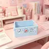 Caixa de armazenamento de mesa Little Red Book Girl's Heart, batom para cuidados com a pele, mini organizador dobrável, cesta de compras Kulomi