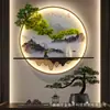 Nova luminária de parede estilo chinês sala de estar bem-vindo pinho pintura decorativa minimalista moderno fundo de sofá parede sala de chá mural luminárias
