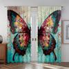 2 piezas Cortina de personaje de flor Fábrica Impresión digital 3D Transfronteriza Amazon Cortina Tipo flor de venta caliente