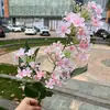 Comércio Exterior Novo Hortênsia Simulação Gerânio Hortênsia Hortênsia Selvagem Branco Casamento Guia de Estrada Decoração Suave Flor Artificial Atacado