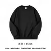 Sudadera de algodón chino de peso pesado de 300 g, cuello redondo, corte holgado, hombros caídos, color liso, jersey unisex, manga larga casual