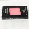 Pacote com 10 Velas Coloridas de Haste Longa para Iluminação de Emergência, Velas de Iluminação Comum para Casamentos, Banquetes, Festas, Brilho da Chama, Ambiente, Natal