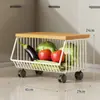 Prateleira de Armazenamento para Mesa, Aparador para Sala de Estar, Organizador em Camadas para Lanches e Copos de Água, Cesta de Armazenamento para Frutas e Vegetais de Cozinha