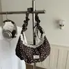 Nova Série Pequena Floral de Outono Estilo Coreano Moda de Nicho Versátil Bolsa Bolsa de Ombro Bolsa Transversal Bolsa Nuvem Mulheres