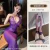 Lingerie Floral Mar Sexy Camisola Costas Bonitas Macio Transparente Decote Profundo Renda Vazada Transparente Vestido de Secretária Feminino A788
