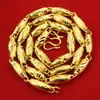 Collar Chapado en Oro para Hombre, Joyería de Oro Sudafricana, Oro Pulido a la Llama, Mismo Color por Dentro y por Fuera, Tendencia Nacional