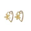 Aretes Flor Amor Corea del Sur Mujer 2024 Nuevas Explosiones Aretes de Moda Diseño Nicho Aretes Avanzados