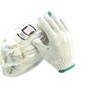Guantes de protección laboral ropa de trabajo para construcción resistentes al desgaste trabajo hilo de algodón hilo de algodón color natural borde rojo duraderos guantes de seguridad venta al por mayor Guangzhou