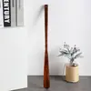 Calzador de Madera Maciza con Mango Largo para Uso Doméstico, No Requiere Doblarse, Herramienta para Levantar Zapatos, Calzador Portátil, Venta al por Mayor