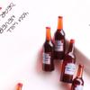 Simulación botella de vino tinto botella de vino accesorios de resina llavero materiales de procesamiento pegamento gota calcomanías para carcasa de teléfono móvil
