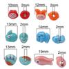Cuentas sueltas de cerámica con estampado de animales pequeños de colores bonitos, pulsera de cuentas hecha a mano, colgante, accesorios de joyería