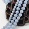 Contas Redondas de Água-Marinha Otimizadas para Roupas e Acessórios de Cabelo Étnicos DIY