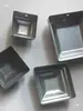 Accesorios de Hierro Tapa para Tubo Cuadrado Chapa de Hierro Galvanizado Estampado Cubierta Decorativa para Barandilla de Valla de Acero Zinc Tapón Superior para Tubo Cuadrado