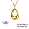 Collar con Colgante de Bola de Gota de Agua Europea y Americana, Collar de Acero al Titanio Chapado en Oro Real de 18K Sencillo y a la Moda, Collar de Acero Inoxidable que No se Desvanece