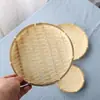 Cesta de bambú a prueba de insectos con tapa de malla, colador para uso doméstico, secado de alimentos, cesta de almacenamiento a prueba de moscas, cesta de bambú con malla para bollos al vapor