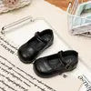 Sapatos de princesa, sapatos de couro para meninas, vermelhos, adequados para primavera e outono, estilo Mary Jane, sapatos infantis, estilosos e confortáveis com solas macias