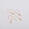 Ganchos para Pendientes Chapados en Oro de 14 Quilates que Conservan el Color Accesorios de Pendientes Semi-Terminados Broches de Oreja con Circonita Micro-Incrustada Accesorios de Ganchos para Pendientes Hechos a Mano para DIY