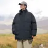 Chaqueta de algodón con cuello alto para invierno transfronteriza para hombre, abrigo liso para hombre, chaqueta acolchada estilo Hong Kong a juego para parejas, top de marca moderna, abrigo de algodón