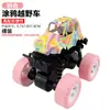 Inércia infantil transfronteiriça dupla face dublê carro de brinquedo modelo de carro off-road deslizante caminhão basculante tenda atacado
