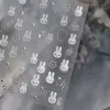 Pegatinas para Uñas con Foil Dorado, Calcomanías de Uñas Minimalistas de Moda, Pegatinas Modernas y Sencillas de Conejos, Materiales Decorativos para Uñas Postizas