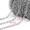 Corrente lateral de aço inoxidável com corrente cruzada, faça você mesmo, corrente de fio banhada a ouro 18k, acessórios de colar de joias da moda europeia e americana
