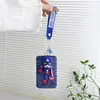Marvel Spider-Man Capitán América llavero cubierta de tarjeta tarjeta de comida tarjeta de metro tarjeta de autobús tarjeta de acceso cordón colgante de bolsa
