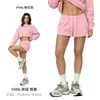 Ropa de Mujer Cai Xiang Dao Superventas Transfronterizo Sudadera Estilo Americano Ins de 350g con Forro Polar y Cuello Semi Alto Color Dopamina