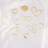 Colgante de joyería con forma de corazón hueco de aleación, pendientes, collar, materiales para producción DIY, comercio electrónico transfronterizo, venta al por mayor de fábrica