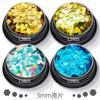 Kit popular Amazon 3mm lantejoulas super brilho esmalte para unhas acessórios de epóxi maquiagem corporal joias de cores mistas atacado