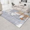 Alfombra doméstica retro desgastada transfronteriza de terciopelo cristalino, tapete para piso de sala de estar, alfombra abstracta para sofá y mesa de centro, alfombra para dormitorio resistente a las manchas