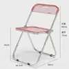 Mesa Plegable de Acrílico Transparente Escritorio Portátil para Oficina Estudio Mesa y Silla Combinación Nórdica Dormitorio Hogar Celebridad de Internet