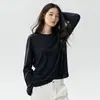 Suéter de Lã de Malha Fina 2026 Outono Inicial Novo Feminino Gola Redonda Base de Fio Yangzi Alemão Estilo Elegante Suéter Fino