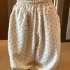 Calça jogger polar com estampa de bolinhas da moda estilo coreano para meninos e meninas, nova coleção outono/inverno, calça comprida versátil de corte solto para crianças e bebês
