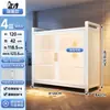 Rack de Cozinha de Chão Multicamadas Armário à Prova de Poeira Armário de Armazenamento para Micro-ondas Armário Multifuncional Armário de Armazenamento com Porta