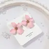 Oferta especial moda novo temperamento simples real banhado a ouro 925 real prata agulha flor amor brincos geométricos brincos mulheres