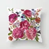 Fronha Decorativa de Cor Florido Estilo Pastoral Fronha Criativa de Couro de Pêssego para Almofada de Costas de Quarto e Estudo