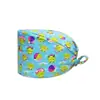 Gorro de enfermera para quirófano transfronterizo, gorro quirúrgico absorbente de sudor, gorro de cúpula para odontología y belleza con cola, turbante para la cabeza de hospital