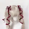 Pinza para el Cabello de Lazo Retro Borgoña de Forma Ajustable Diadema Accesorios para Muñecas Antiguas Canción de Cuna KC Adorno para la Cabeza Diario