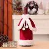 Funda para Taza de Navidad 2026 Estilo Nuevo Falda Vestido de Terciopelo Dorado Cubierta para Botella de Cerveza Vino Tinto Decoraciones de Ambiente Festivo