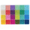 Amazon Nuevo 24 rejilla barniz para hornear pequeñas cuentas de arroz cuentas de vidrio color sólido juego de cuentas sueltas al por mayor accesorios de joyería DIY
