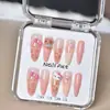 Uñas Portátiles en Caja Transparente al por Mayor para Tiendas Físicas, Parches para Uñas Artísticas, Pegatinas de Uñas Terminadas, Uñas Postizas Removibles