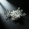 Accesorios de Novia, Populares en Europa y América, Peinetas de Cristal Hechas a Mano, Tocados de Perlas para Boda, Accesorios, Venta Directa de Fábrica