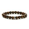 Pulseira de Casal Olho de Tigre Orquídea Branca Ágata Preta Fosca Pulseira Pedra Mapa Flash Preto Exclusivo Transfronteiriço da Amazônia